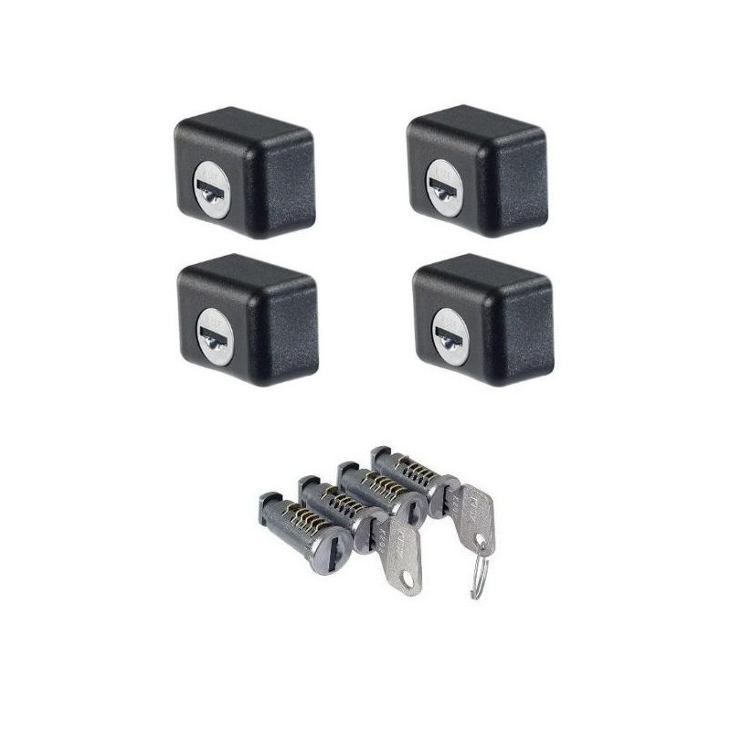 Cruz 4 anti-theft end caps ST + Cruz 4 anti-theft key locks