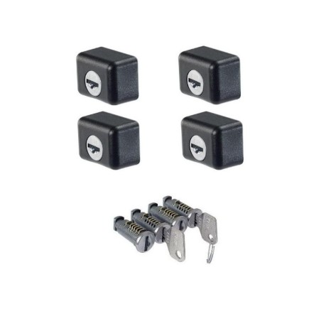 Cruz 4 anti-theft end caps ST + Cruz 4 anti-theft key locks
